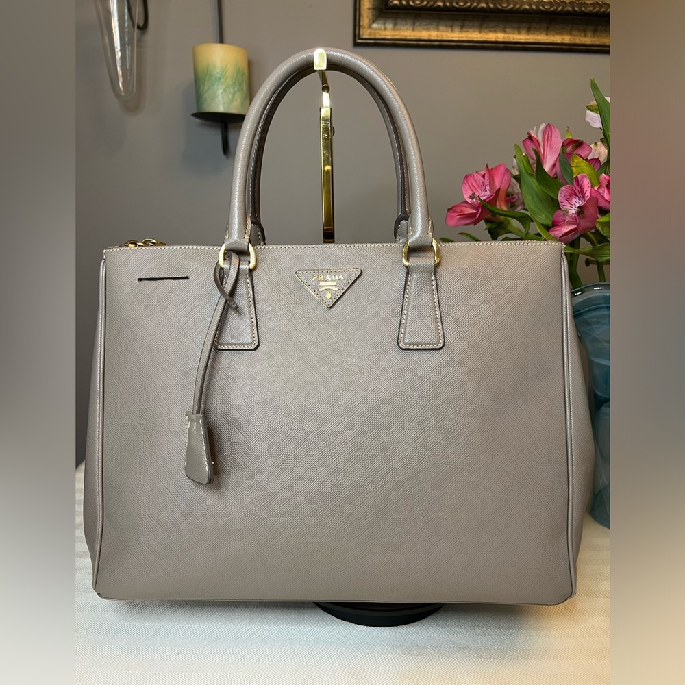PRADA Galleria Saffiano Leather Satchel Shoulder Hand  Bag | Large